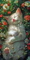 Конверт для денег. Котик в траве